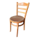 Baumann bistro chair in beech and orange and black geometric cotton