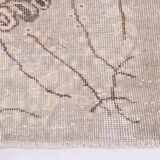 6x9 Ash Gray Handmade Wool Turkish Vintage Rug, 188x290Cm SK 5073