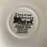4 Coaching Scenes Blue Tea Cups and Saucers by Johnson Bros Ireston