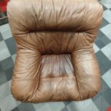 JF Mur Line Vintage Soft Leather Armchairs
