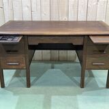 60s English flat desk in oak