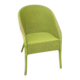 Lime green wicker armchair