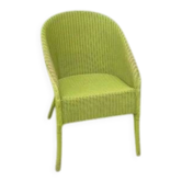 Fauteuil en osier vert anis