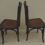 4 old Luterma bistro chairs with patterned seats – Completely refurbished