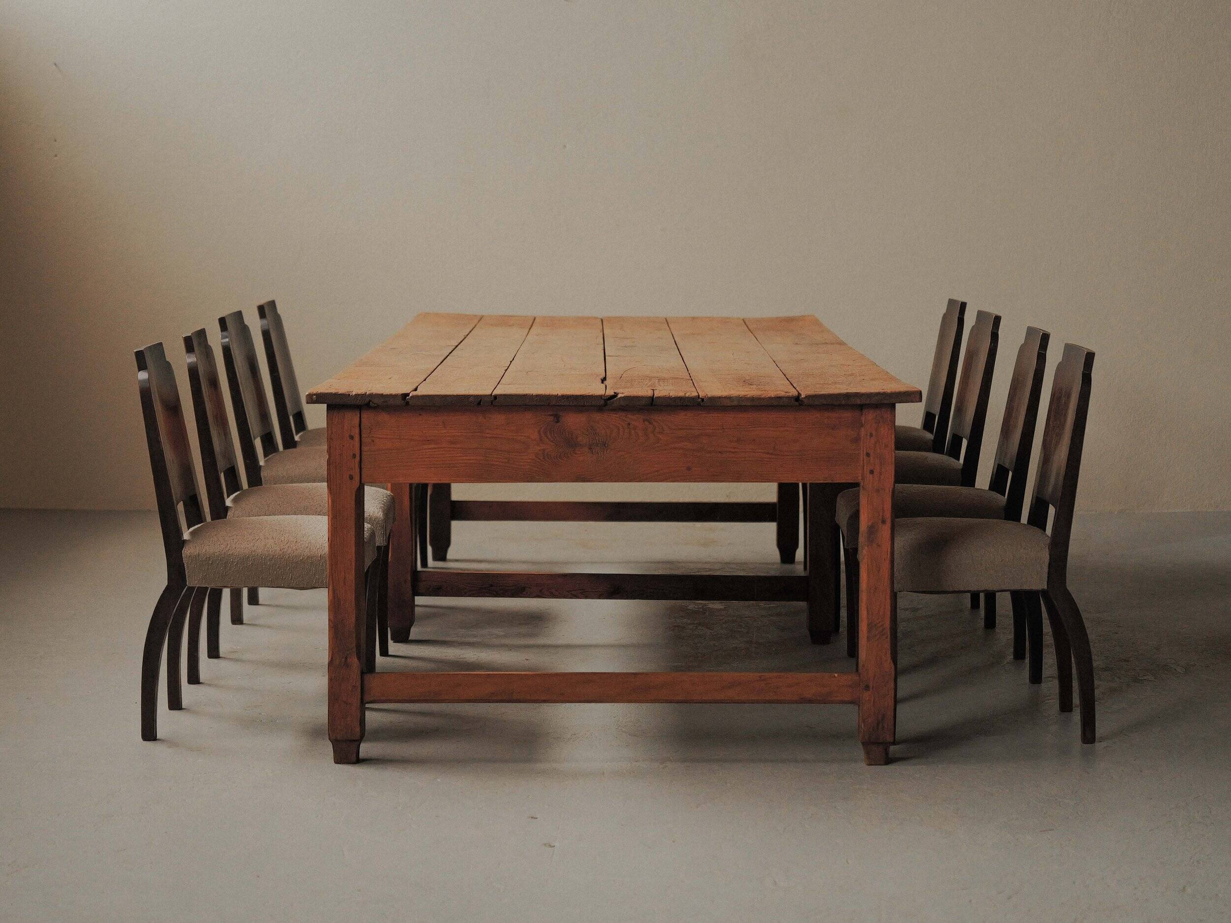 Set of 8 Art Deco chairs, France, circa 1930