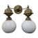 Antique double opaline wall light — Gilded brass — Belle Époque — 19th/20th century