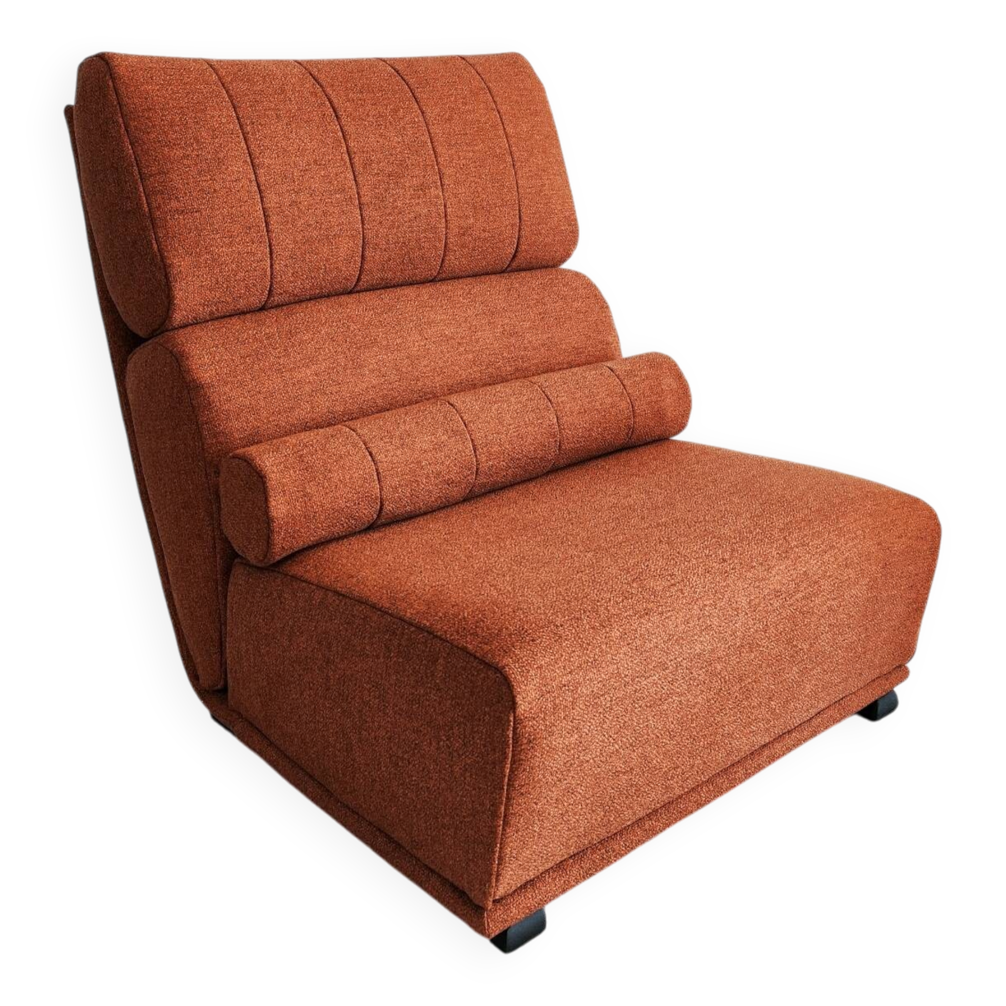 Fauteuil années 70 retapissé