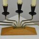 Brass, Black Painted Metal and Teak Candelabra by Gunnar Ander for Ystad-Metall, Sweden, 1960s