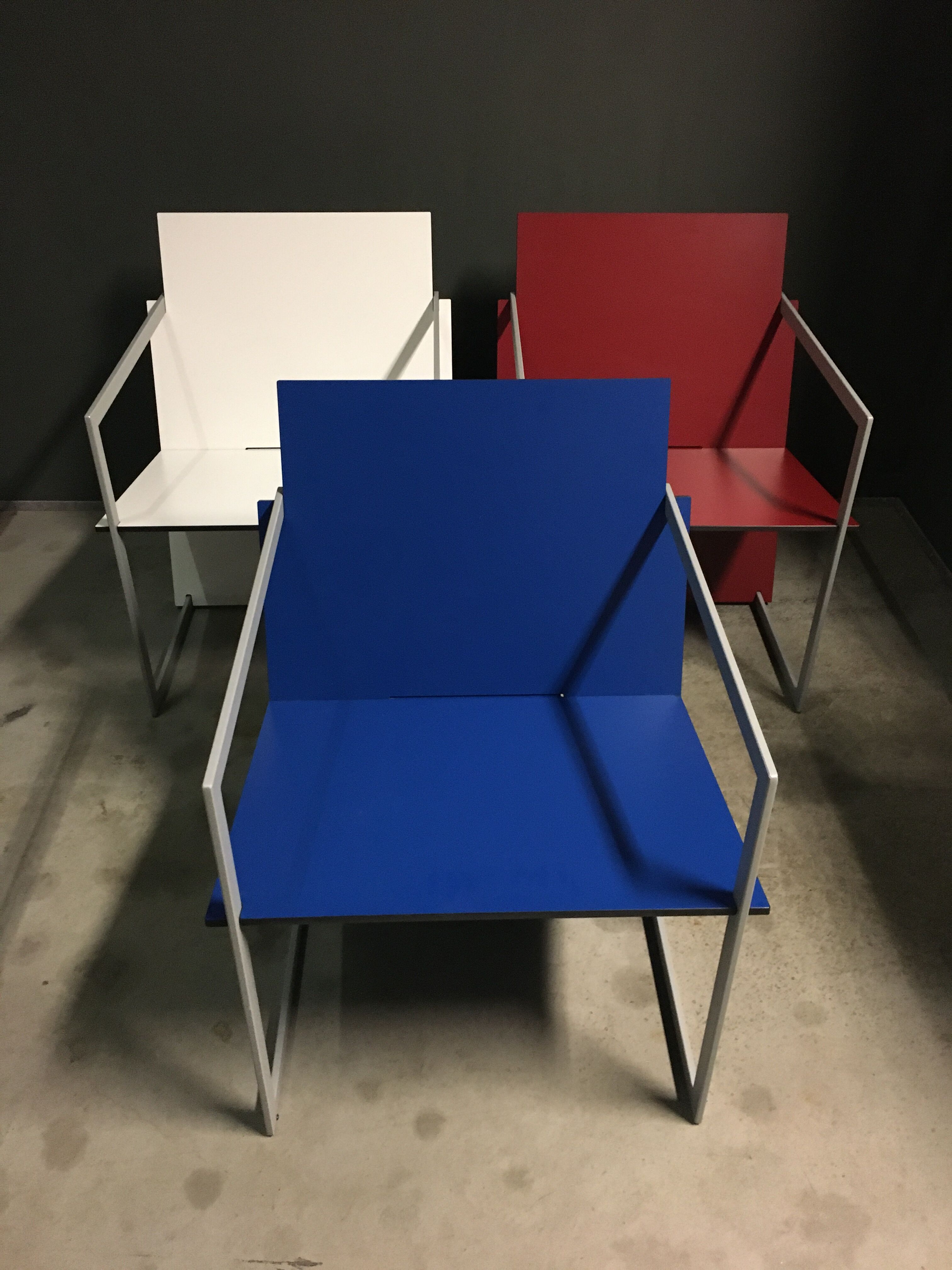 Ensemble de 3 chaises longues modernistes Spectro par Hank Kwint pour Lourens Fisher, années 1990