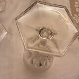 6 verres à pied en cristal taillé