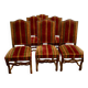Chaises droites en tissu