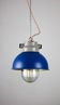 Blue industrial hanging light from tep