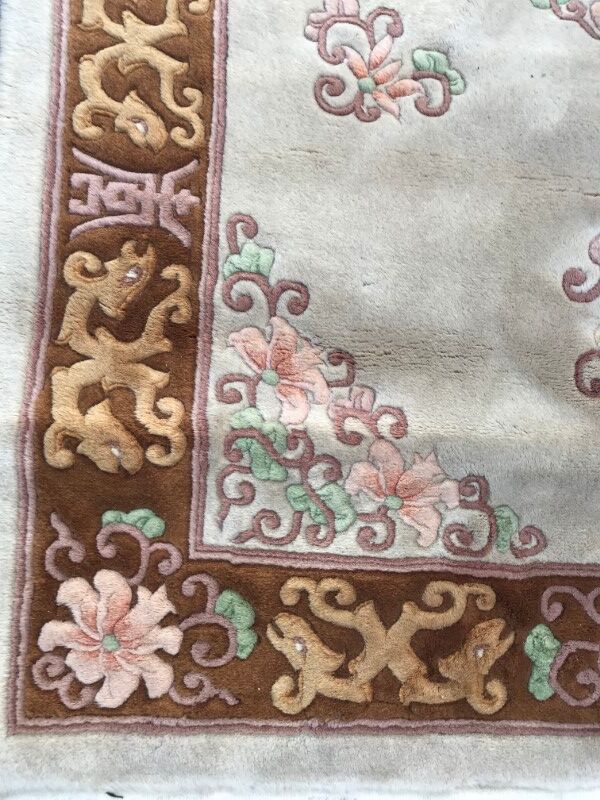 Tapis vintage chinois fait main 140x207 cm