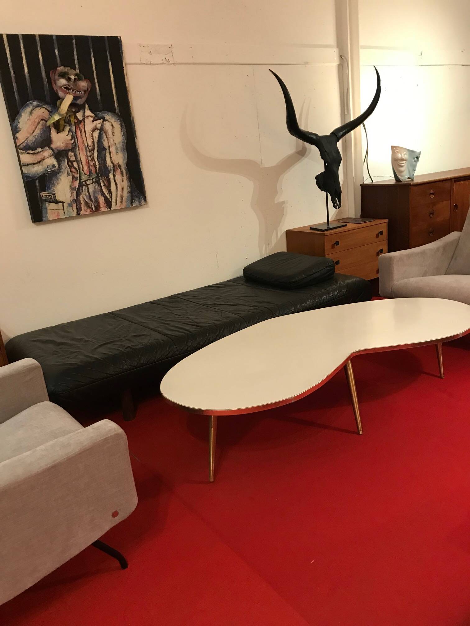 Day bed, vintage bench sofa dating from the 70s.