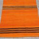 Orange handmade small rugs