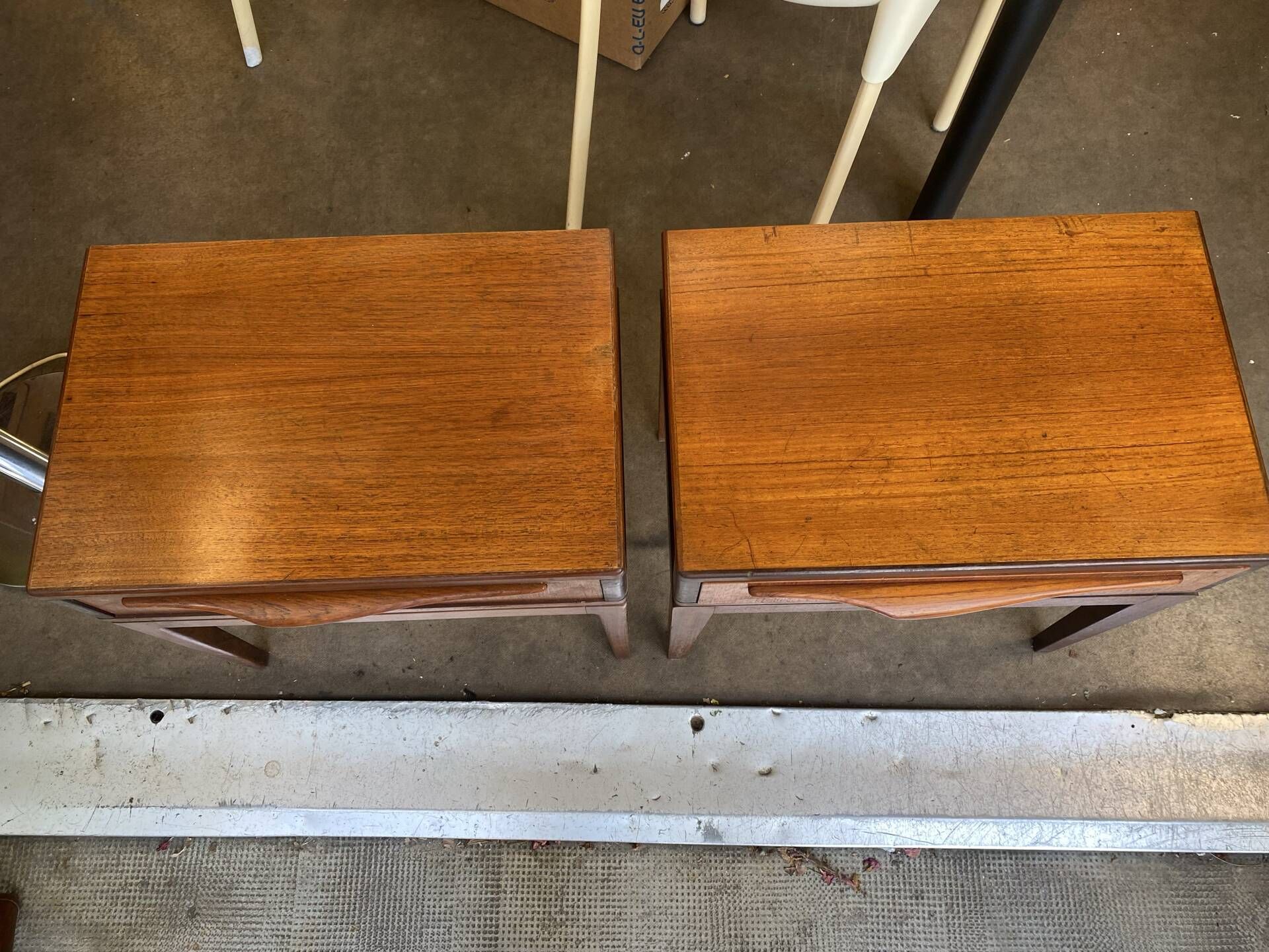 Vintage teak bedside tables – Scandinavian design – 1960s/1970s