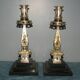 Rare paire de chandeliers en bronze XIX siècle