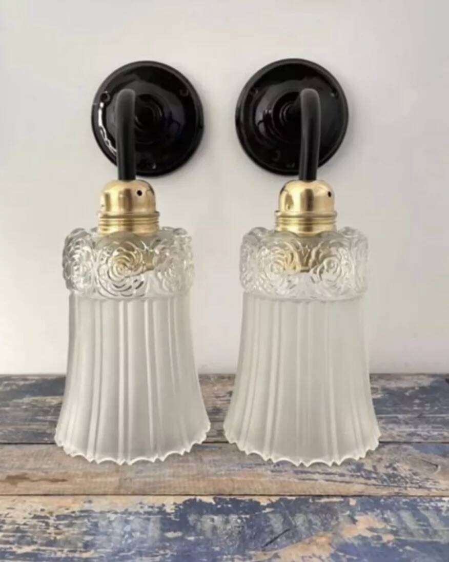 Pair of Art Deco wall lights