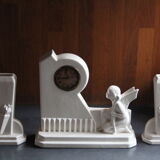 Clock pendulum art-deco fireplace decoration