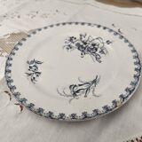 Art Nouveau dessert plate Terre de Fer U&C Sarreguemines model Véga