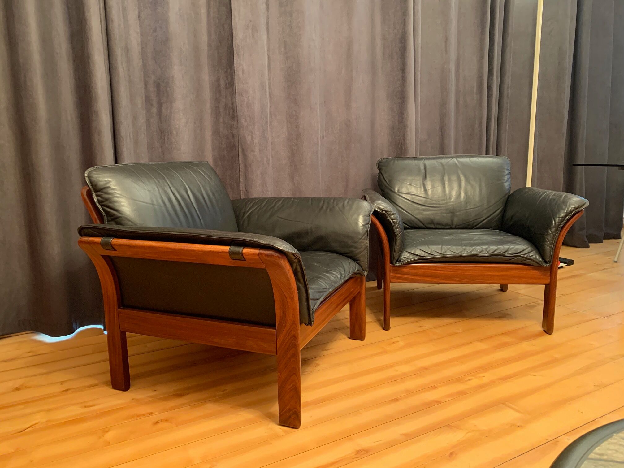 A pair of armchairs, Denmark, 1970s