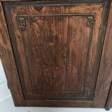 Double portes de placards en chene sculpté XX siècle