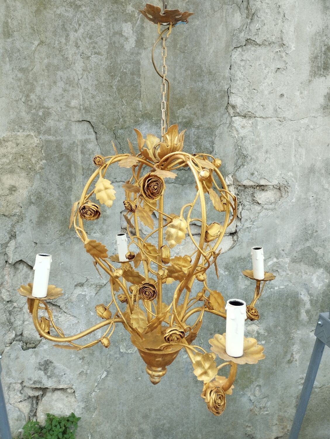 Golden cage chandelier