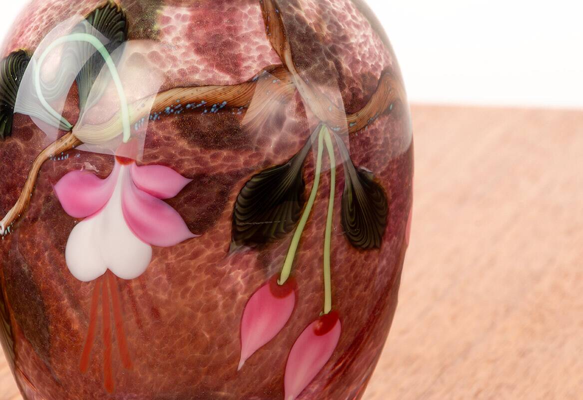 Art Nouveau style blown glass vase, Ed Aleksander/Orient & Flume.