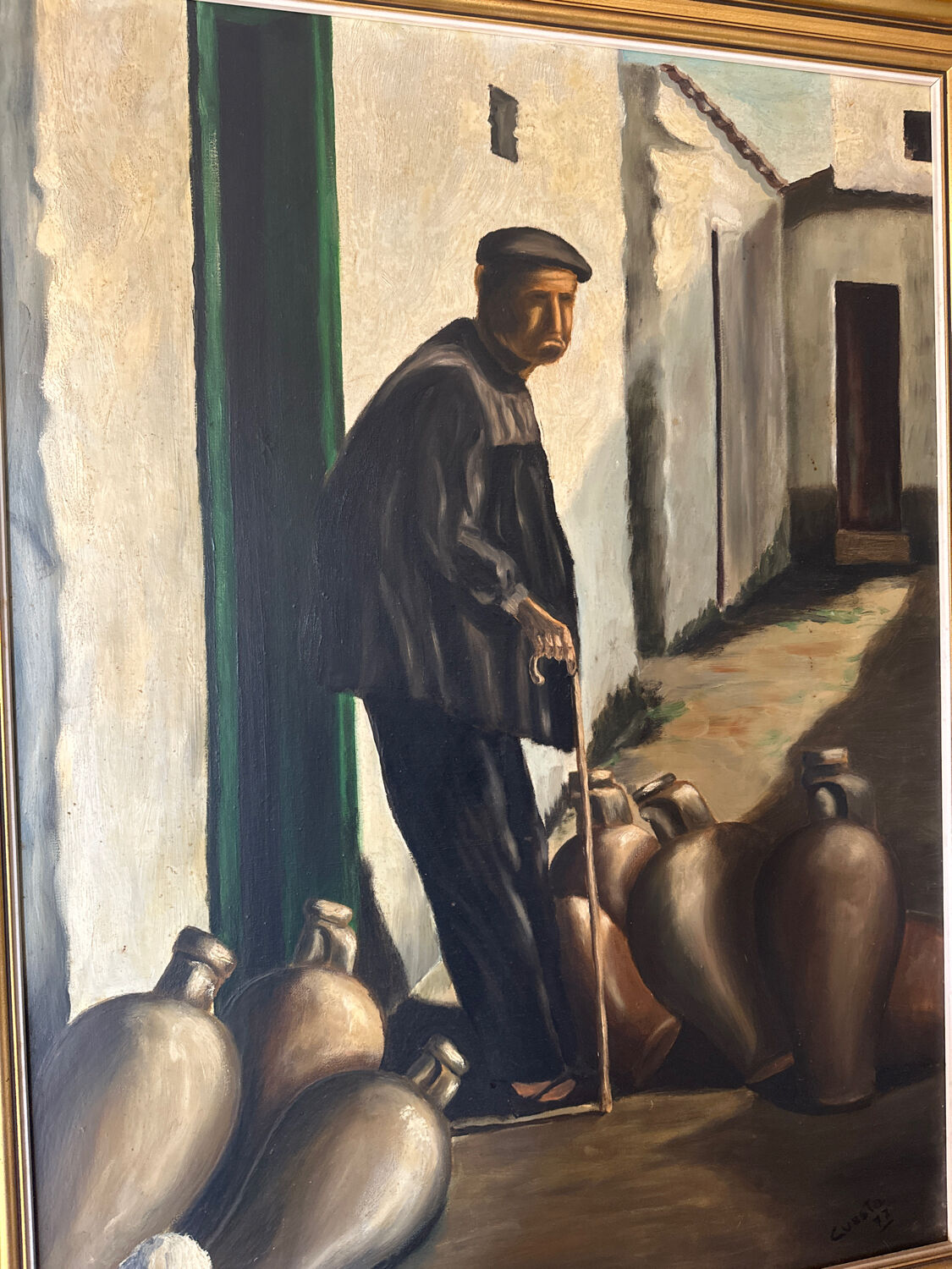 Oil on canvas "The Guardian of the Jars" –