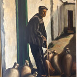 Oil on canvas "The Guardian of the Jars" –