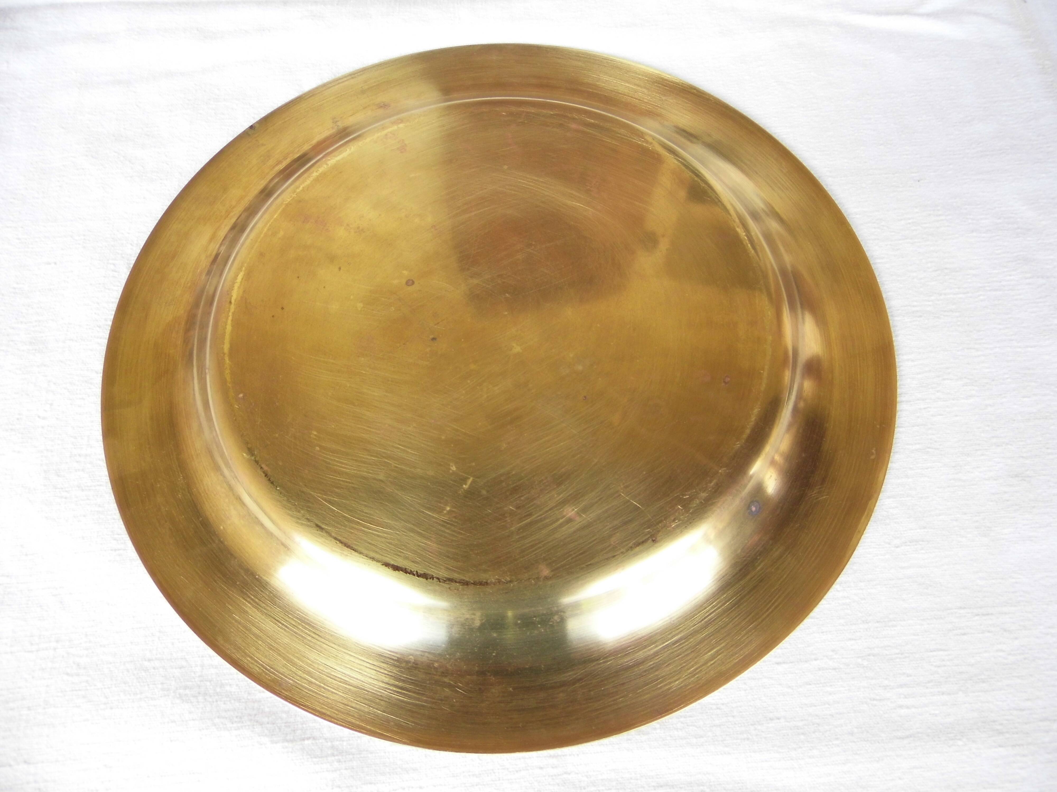 Service à caviar en laiton et verre soufflé