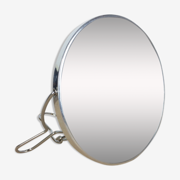 Double-sided barber mirror magnifying round