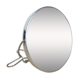 Miroir barbier double face grossissant rond