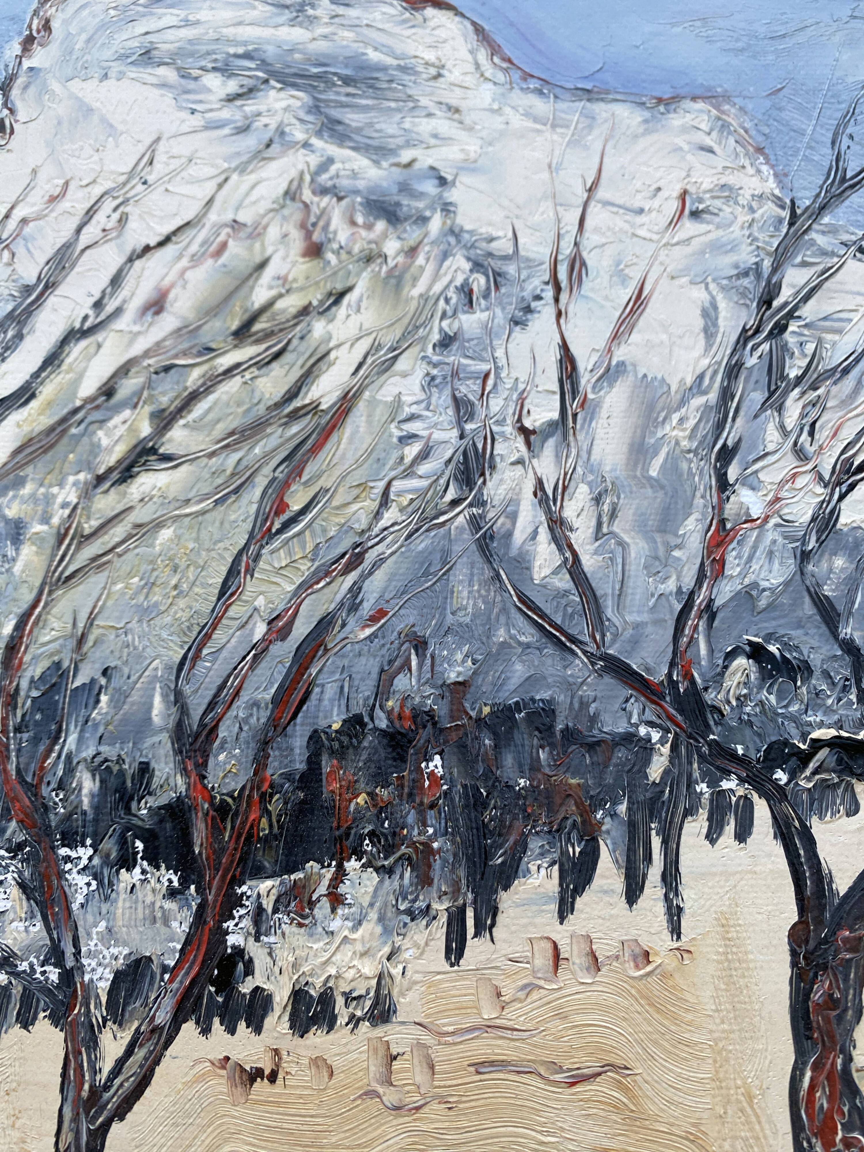 HST painting Maurice Agizeau (born in 1945) "Les Baux de Provence"