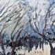 HST painting Maurice Agizeau (born in 1945) "Les Baux de Provence"