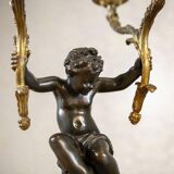 Bronze Four-Armed Candelabras, Set of 2