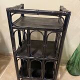 Black rattan shelf
