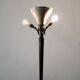 Tripod floor lamp 1950s wooden base
