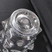 Crystal vase with a peak decoration from the 1960s-1970s.