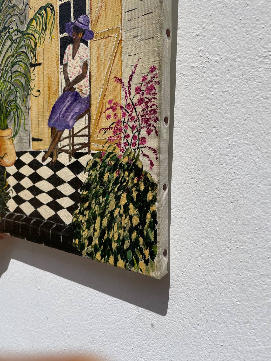 Native painting winter garden oil painting on canvas