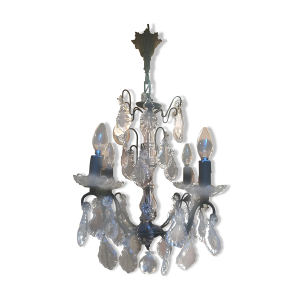 Lustre en bronze et pampilles — Beyit