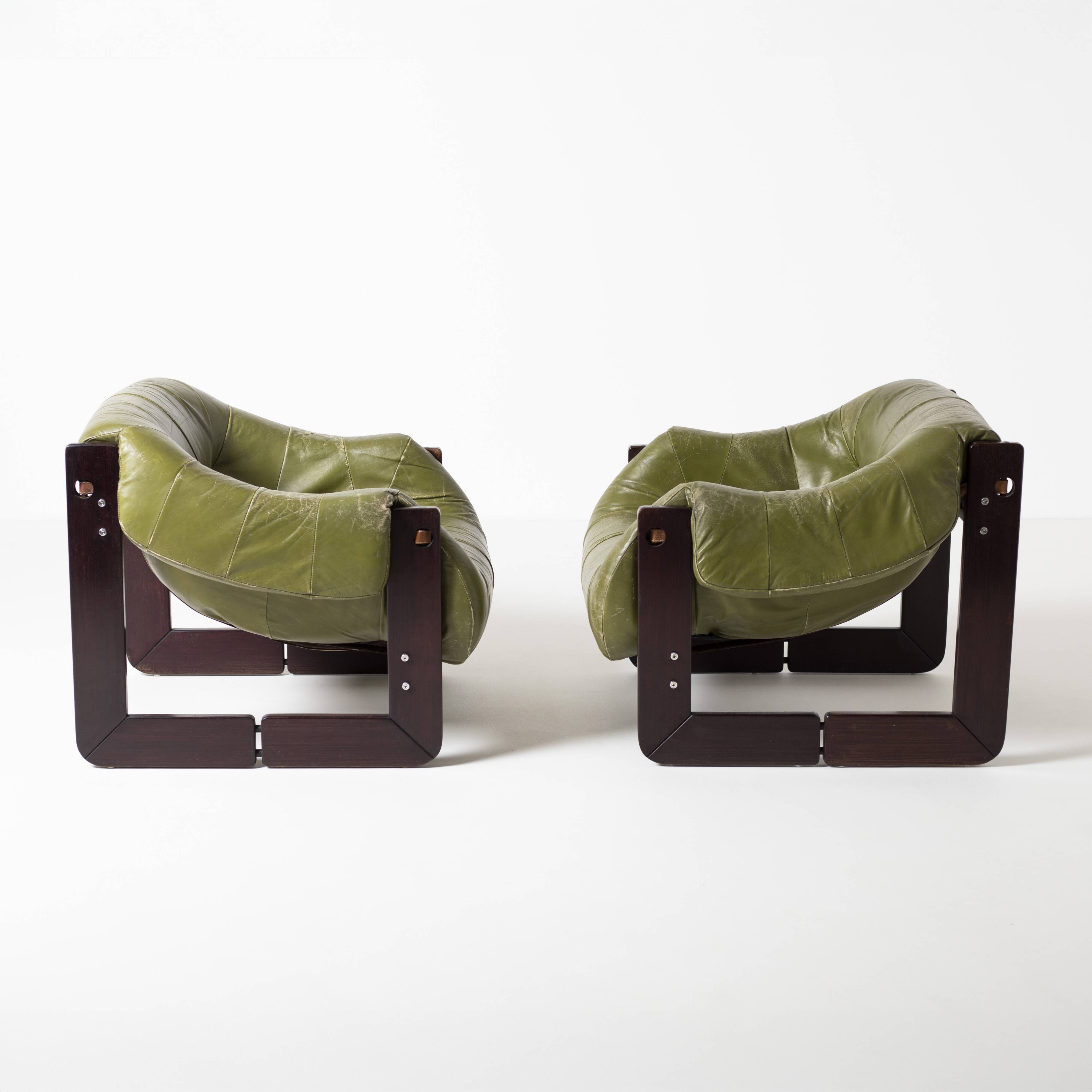 Percival Lafer MP97 pair of Lounge Chairs Brazil 1970s