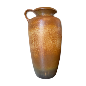 Vase en céramique émaillée marron