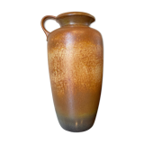 Brown enamelled ceramic vase W. Germany