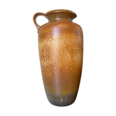 Brown enamelled ceramic vase W. Germany