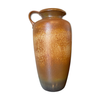 Vase en céramique émaillée marron w. germany