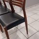 Suite of 4 chairs Scandinavian teak vintage 1970s