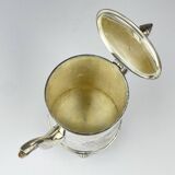 Vintage teapot and tray in solid silver by Royal Sheffield, England, 1950s, Set of 2.