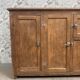 Old bar icebox in oak and zinc - sideboard (renovated)