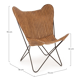 Fauteuil papillon en cuir
